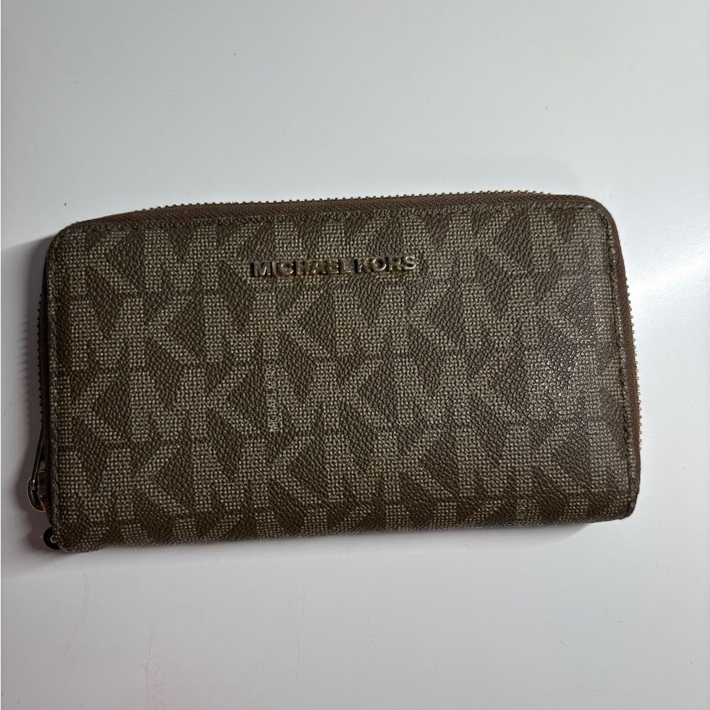 Michael Kors Tan Monogram Wallet